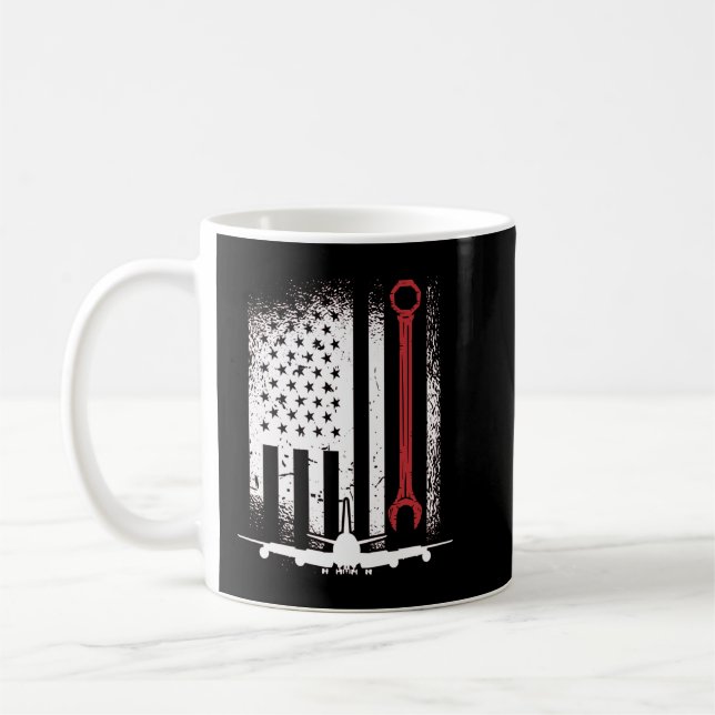 Mug Aéronefs de pavillon américain (Gauche)