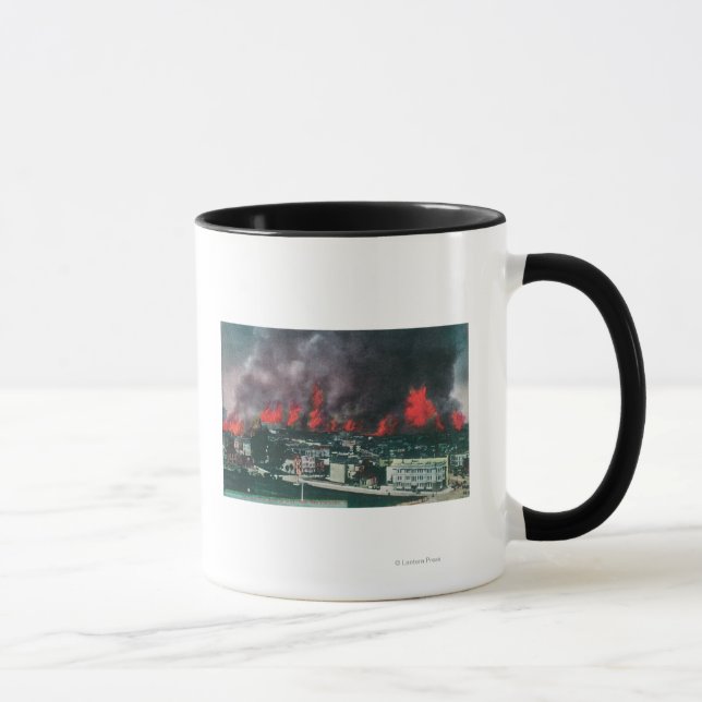 Mug Aéroport de City Ablaze pendant l'incendie de 1906 (Droite)