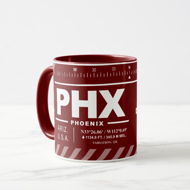 Mug Aéroport international Phoenix Sky Harbor (Devant gauche)