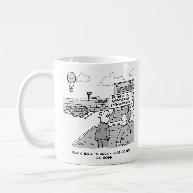 Mug Aérospatiale Boss Hot Air Balloon Ingénieur d'aéro (Gauche)