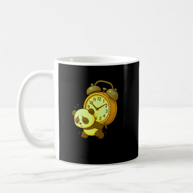 Mug Aesthetic Sleepy Panda • Oversized Alarm Clock (Gauche)