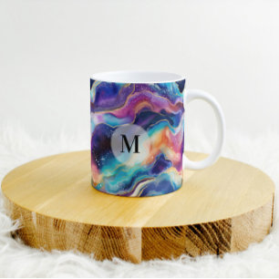 Mug Aesthétique arc-en-ciel agate texture de parties s