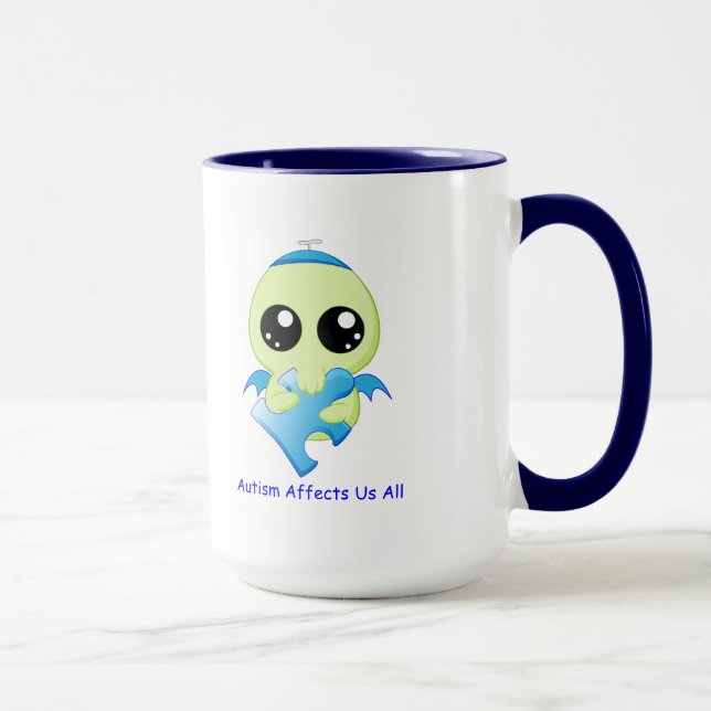 Mug Affects d'autisme - bébé Cthulhu (Droite)