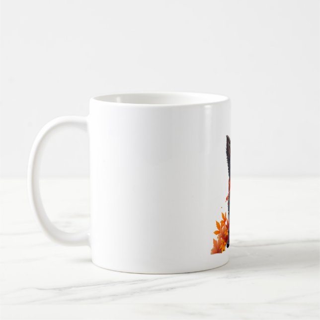 Mug Affenpinscher Au Coeur Fait De Feuilles D'Automne (Gauche)