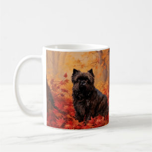 Mug Affenpinscher en automne Feuilles automne Inspiré