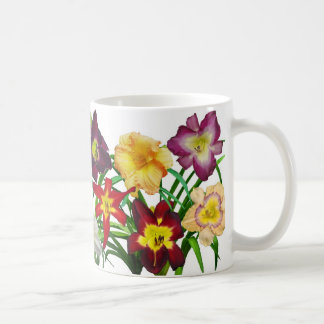 Mug Affichage des daylilies I (sur l'arrière - plan