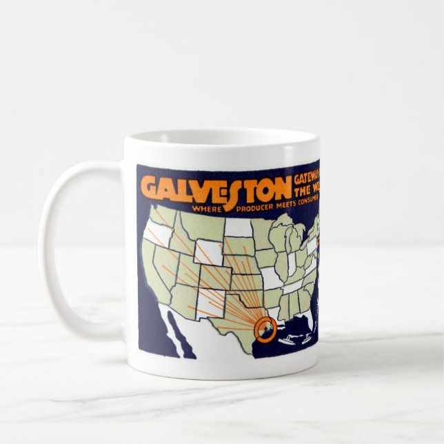 Mug Affiche 1920 de Galveston le Texas (Gauche)