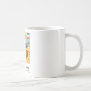 Mug Affiche 1957 de voyage de Français de Cote d'Azur