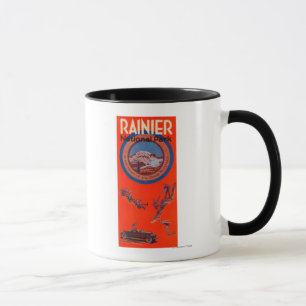 Mug Affiche 2 de la publicité du mont Rainier