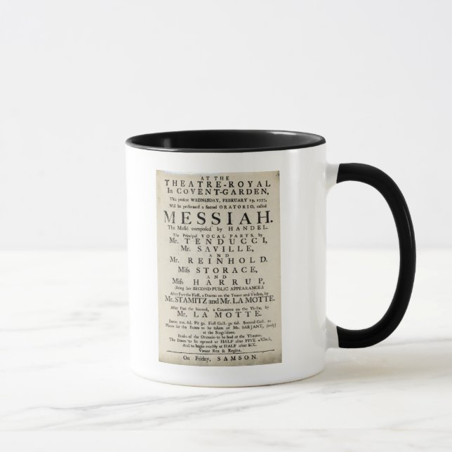Mug Affiche annonçant une représentation (Droite)
