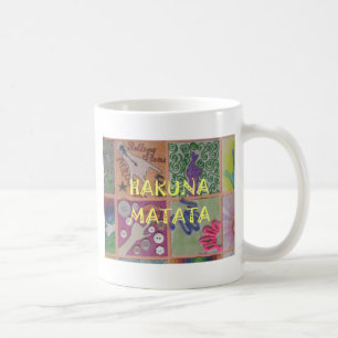 Mug Affiche artistique du signe de la main Hakuna Mata