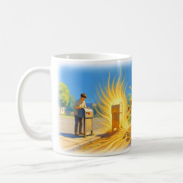 Mug Affiche Boîte aux Lettres Fleur de Tournesol Explo (Gauche)