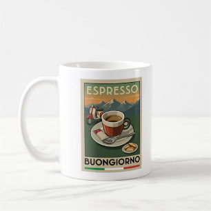 Mug Affiche Café Rétro Art Espresso Italien des Années