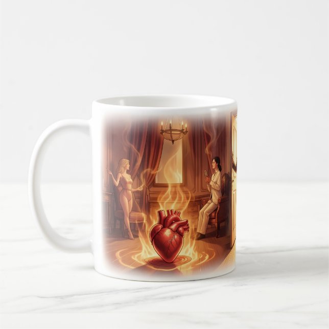 Mug Affiche Cœur Brûlant et Liberté (Gauche)