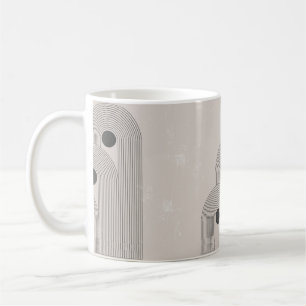 Mug affiche contemporaine Abstraite du milieu du siècl