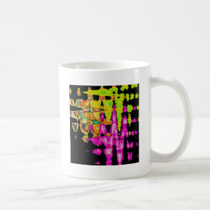 Mug Affiche d'art abstrait Neon Glitch