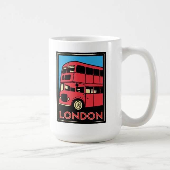 Mug affiche d'art déco de Londres Westminster (Droite)