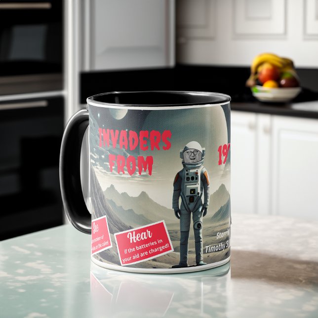 Mug Affiche de cinéma Sci-Fi des années 1950 Votre vis (Créateur téléchargé)