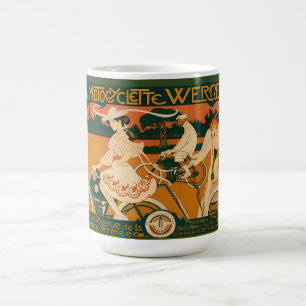 Mug Affiche de course de moto Art Nouveau vintage