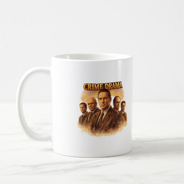 Mug Affiche de drame policier classique – Ensemble de  (Gauche)