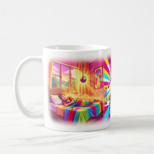 Mug Affiche de Joie et de Liberté Colorée