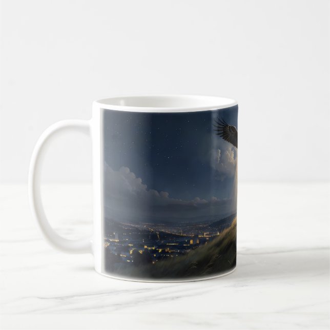 Mug Affiche de la nuit d'Eagle City pour Running Up Th (Gauche)