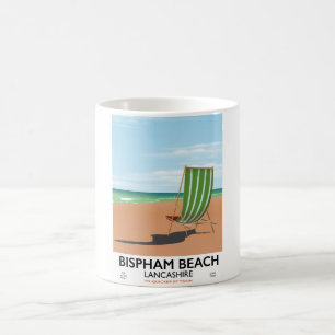 Mug Affiche de la plage de Bispham Lancashire