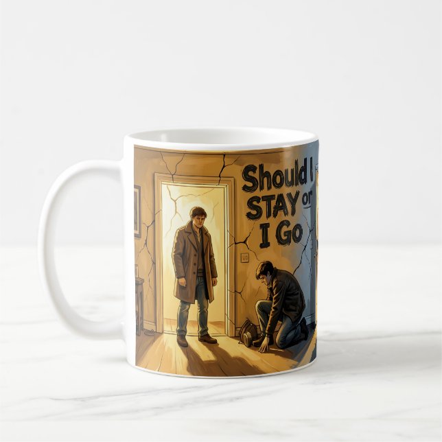 Mug Affiche de la scène de conflit Restez ou partez (Gauche)