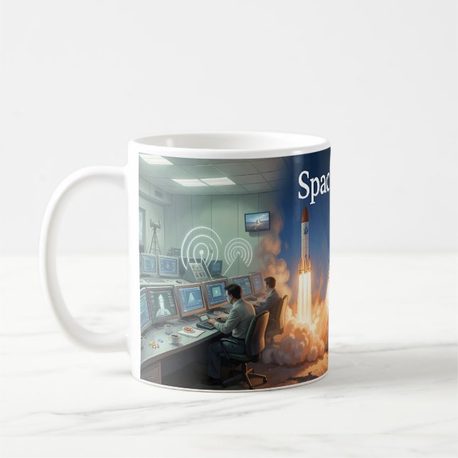 Mug Affiche de lancement cosmique de Space Oddity (Gauche)