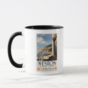 Mug Affiche de négligence de chemin de fer de côte de