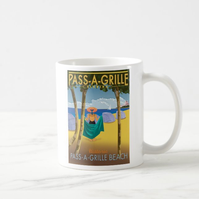 MUG AFFICHE DE PLAGE DE PAG (Droite)