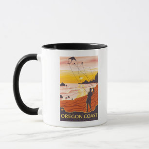 Mug Affiche de plage et de voyage de KitesCoastVintage