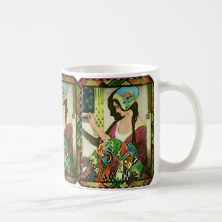 Mug Affiche de quilteur Art Nouveau – Femme de couture