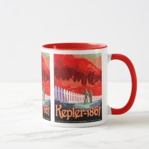 Mug Affiche de science-fiction sur les voyages futurs