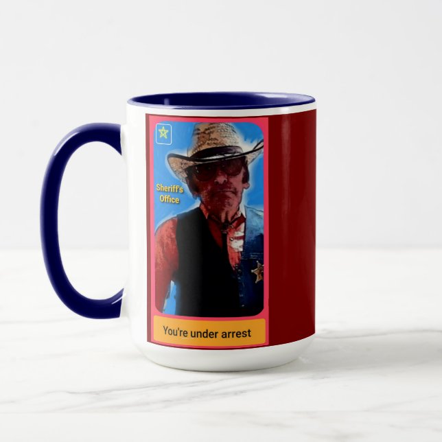 Mug Affiche de shérif, police divers, affiche d'art po (Gauche)