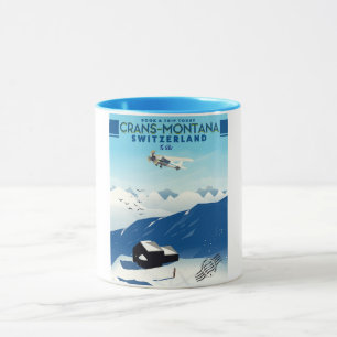 Mug affiche de ski crans-montana Suisse