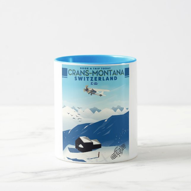 Mug affiche de ski crans-montana Suisse (Centre)