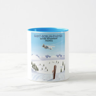 Mug Affiche de ski Saint-Sorlin d'Arves France