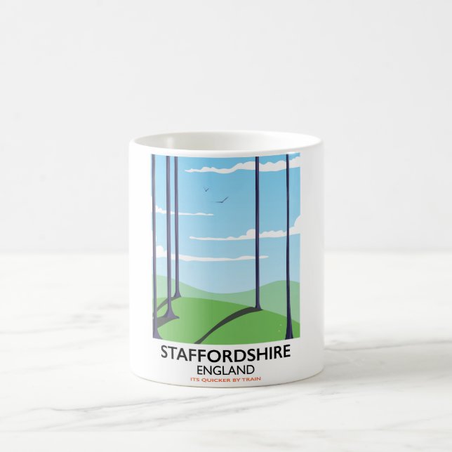 Mug affiche de train Staffordshire Angleterre (Centre)