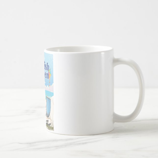 Mug Affiche de train vintage Dawlish Warren Devon (Droite)