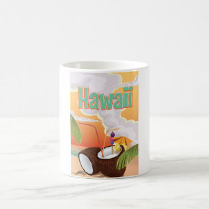 Mug Affiche de vacances de plage à Hawaii