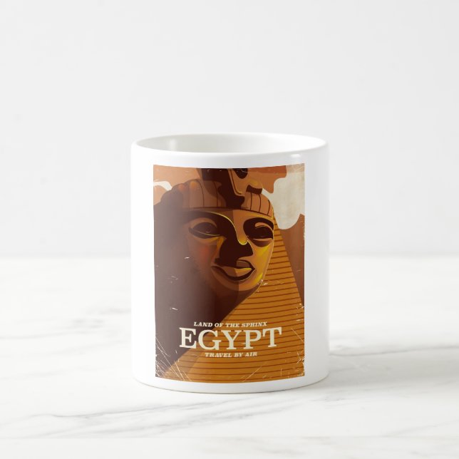 Mug Affiche de vacances égyptienne vintage (Centre)