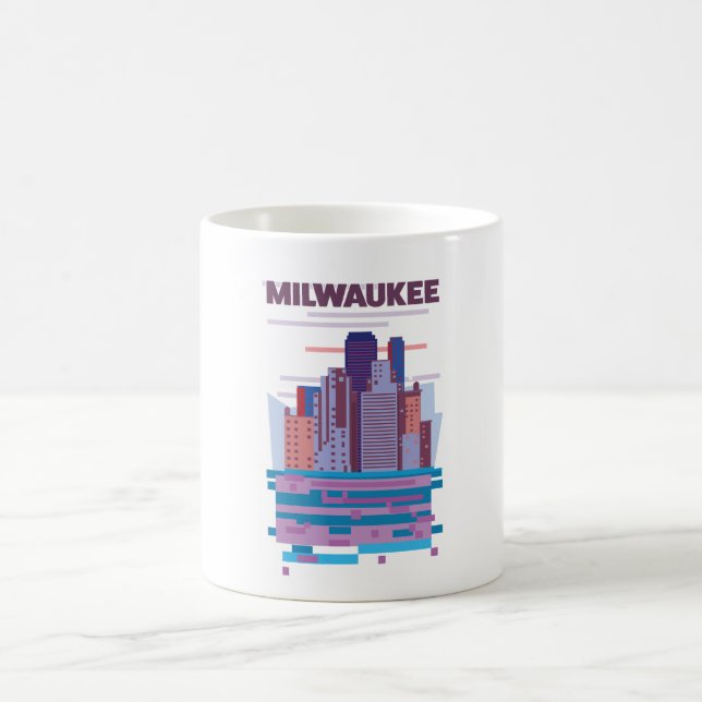 Mug Affiche de voyage à Milwaukee (Centre)