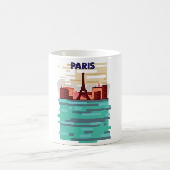 Mug Affiche de voyage à Paris (Centre)