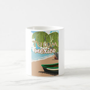 Mug Affiche de voyage à Tulum, Mexique