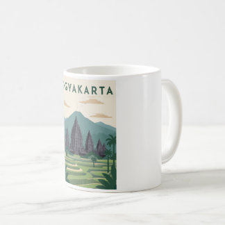 Mug Affiche de voyage à Yogyakarta Indonésie