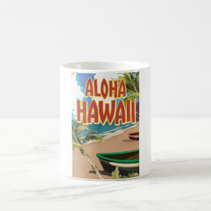 Mug Affiche de voyage Aloha Hawaii