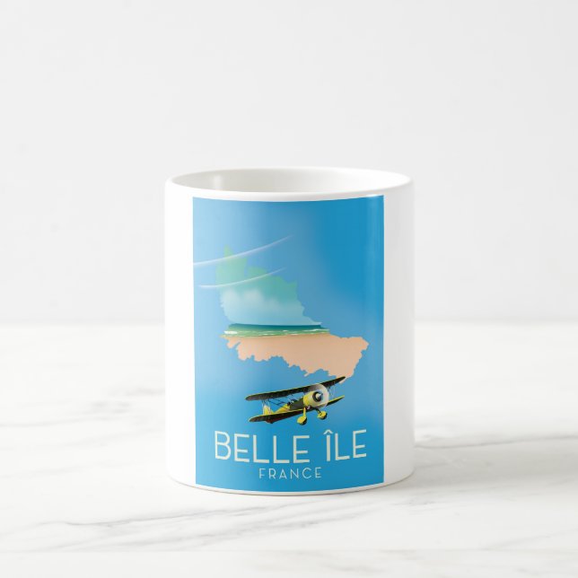 Mug Affiche de voyage de Belle Île, France. (Centre)