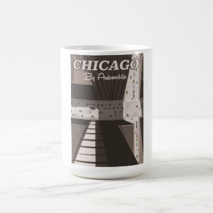 Mug Affiche de voyage de Chicago City