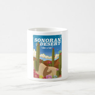 Mug Affiche de voyage de dessin animé de cactus du dés